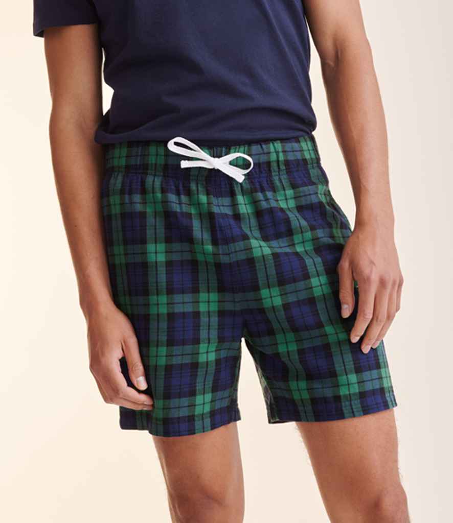 SF Clothing Tartan Lounge Shorts Navy/Green