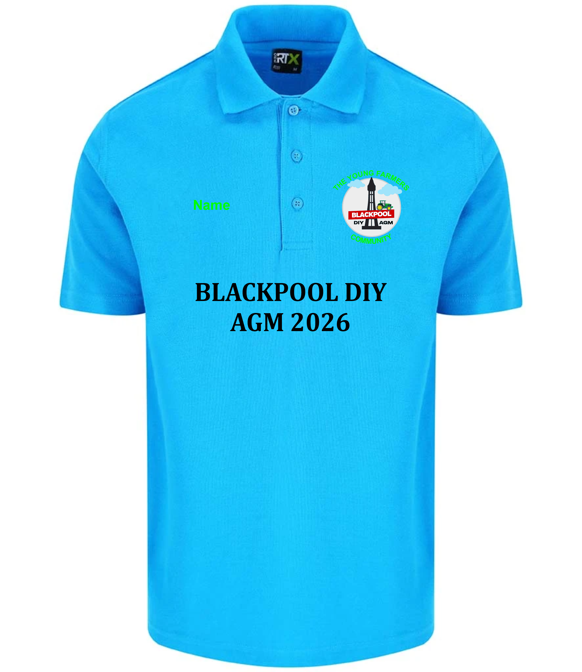 Blackpool DIY AGM Polo - Turquoise